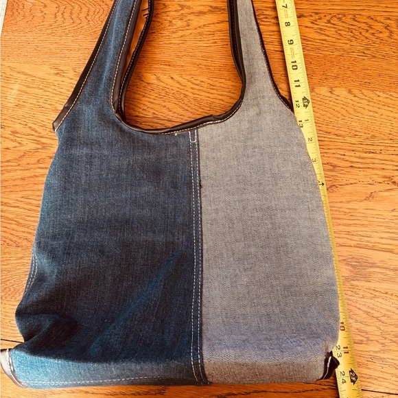 Upcycled Handmade Women’s Denim Shoulder Bag - Picture 1 of 5